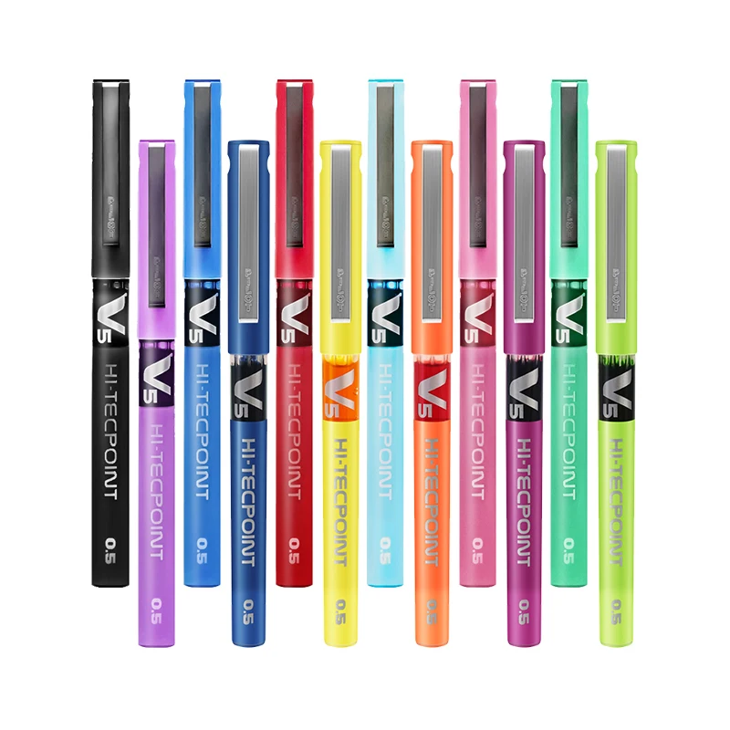 12 шт. Pilot V5 HI TECPOINT 0 5 мм игольчатая точка сверхтонкая шариковая ручка с жидкими