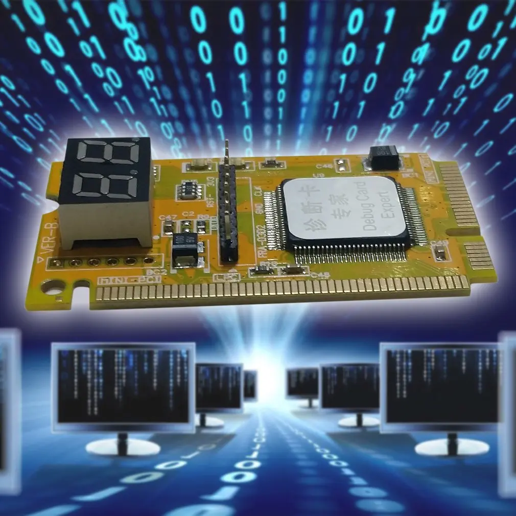 Пластик/металл 3 в 1 Мини PCI-E LPC анализатор ПК тестер почтовая карта тестирование