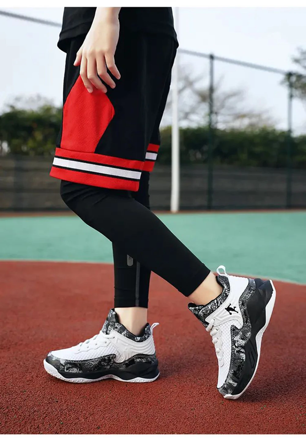 

Outdoor Basketball Shoes High Top Basketball Shoes Spring And Summer Net Face Children's Basketball Shoes Sports Shoes 31-39