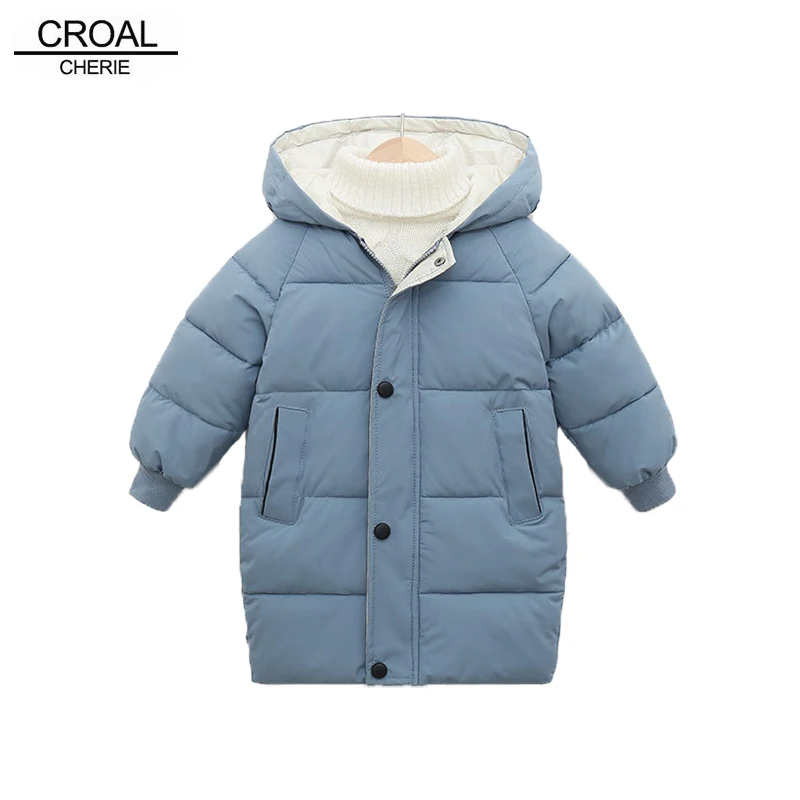 

CROAL CHERIE Snowsuit Long Jacket Coat Baby Girls Boys Parka Kids Jacket Hood Winter Children Jacket Winter Toddler Outerwear