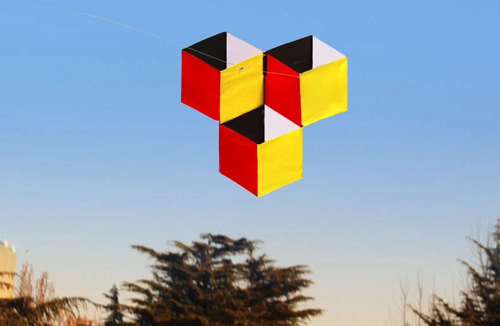 

Outdoor Fun Sports For kids 3D magic Cube-Box kite Single Line Good Flying Classic Toys Parent-child Interaction Christmas Gifts