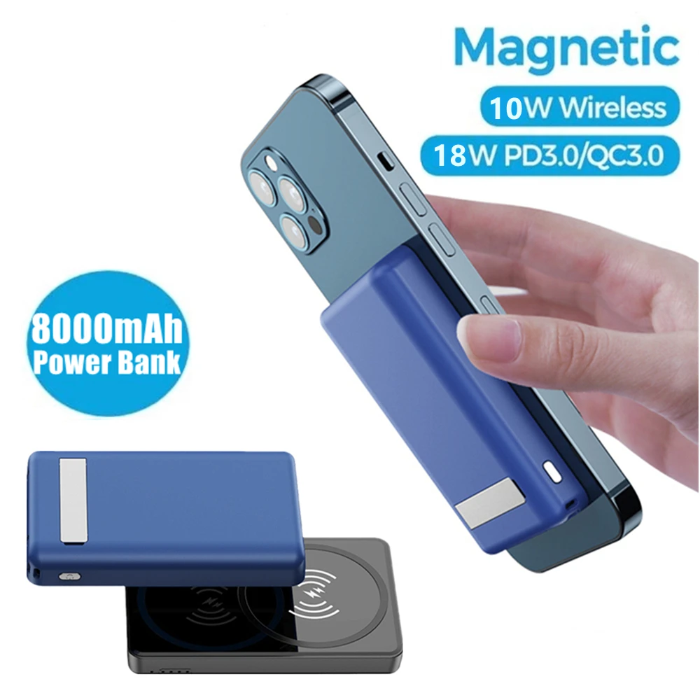 

10W Wireless Magnetic Charger Power Bank 18W Fast Charging MagSafe Mini Powerbank for iPhone 12 Pro Max Extrenal Battery Charger