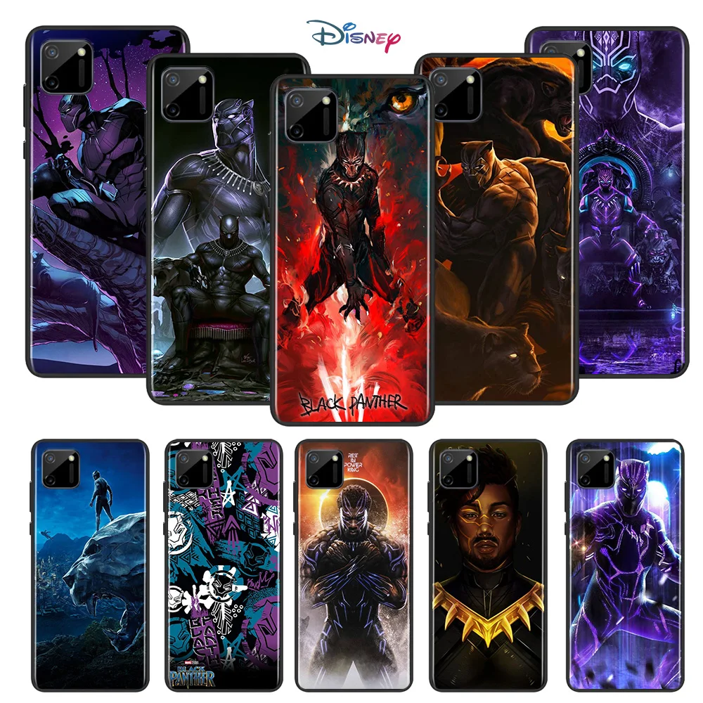 

Marvel Super Hero Avengers Black Panther For OPPO Realme 7i 7 6 6S 6i 5 5S 5i 3i Narzo 10 20 Pro Global TPU Silicone Phone Case