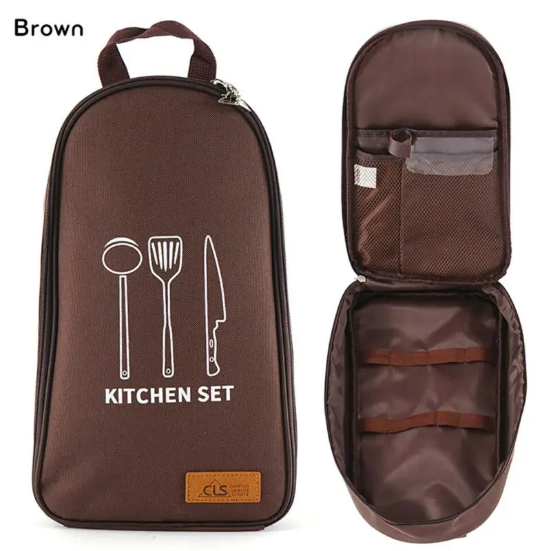

Camping Utensil Outdoor Cooking Accessories 7pc Set Travel Cookware Storage Bag