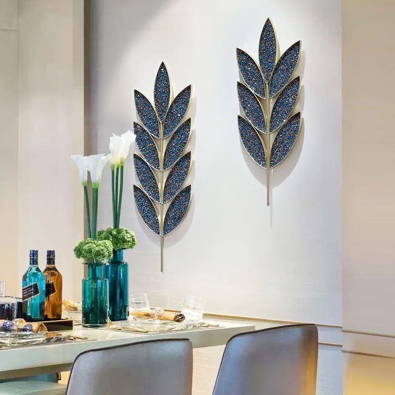 Веточка и лист железная настенная декорация водяная дрель настенный подвесной