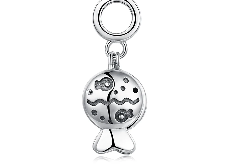 JewelryPalace черный и темно-серый кубического циркония гравировкой рыбы в реке мотаться из бисера Шарм Fit Браслеты не включают Chainb