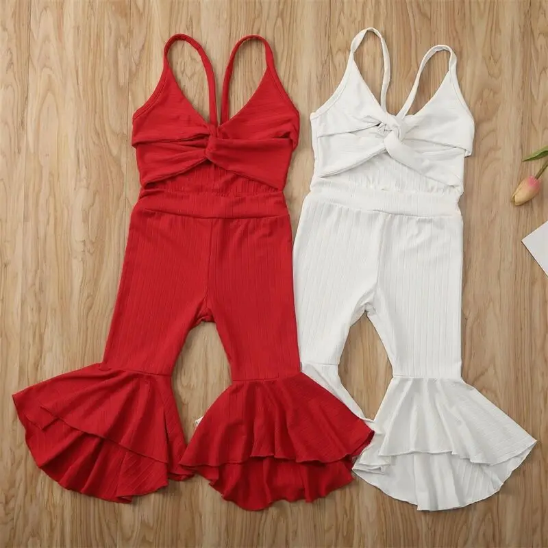 

AA Children Girl Jumpsuit 2020 Infant Kid Baby Girl Bow Jumpsuit Outfit One Piece Clothes Kids Costume Rompers