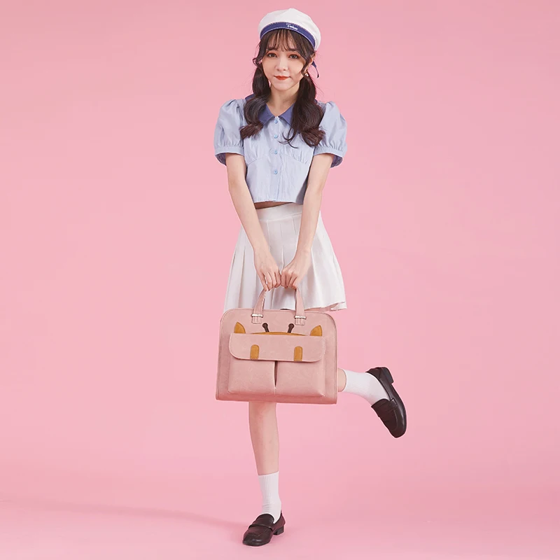 Lovely Laptop Bag 13.3 inch Handbag Women Notebook Bag For Macbook Pro Air 13 Case Xiaomi Asus PU Leather Luxury Computer Bag