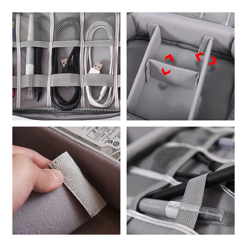 Путешествия сумка органайзер кабель органайзер сумка многофункциональный хранение аксессуары провода гаджеты USB косметика чемодан органайзер