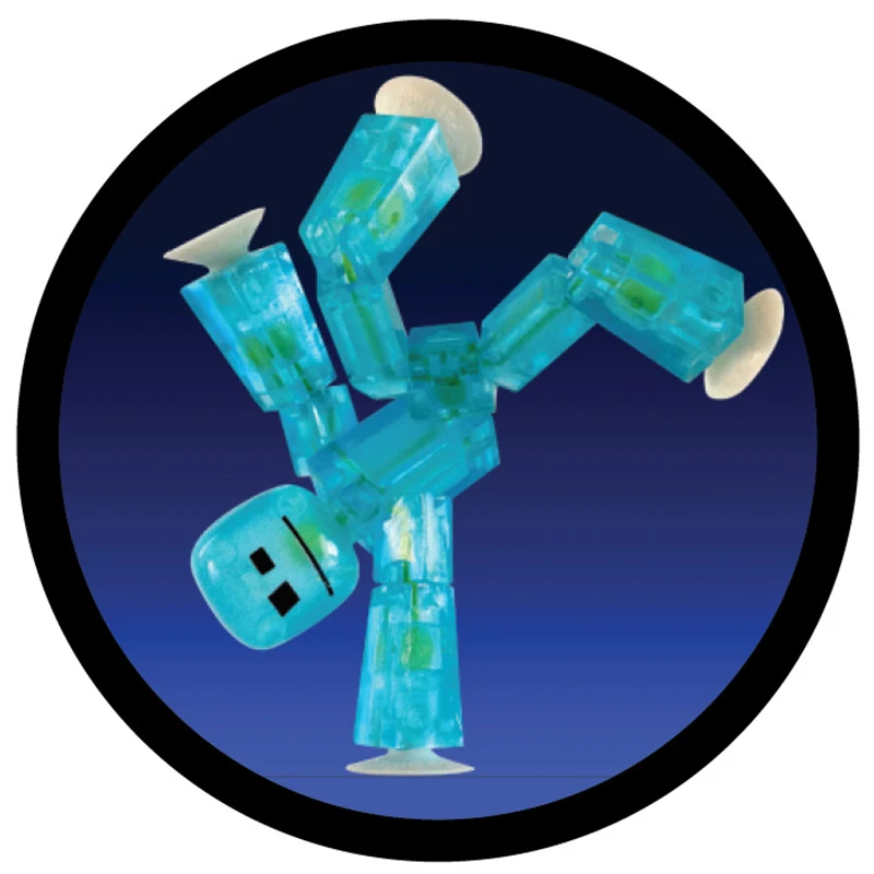 Juguete Stikbot de animaci&oacute;n con pantalla, mu&ntilde;eco con ventosa, Robot adhesivo, pel&iacute;cula de animaci&oacute;n, juguete StikBot, regalo de Navidad, Color aleatorio, 2 uds.-2