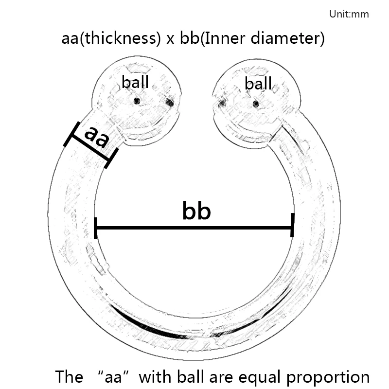 CBB thick x diameter 3 мм до 6 мм толщиной 316L нержавеющая сталь пирсинг ювелирные изделия круговой штанги ниппель пирсинг кольцо ювелирные изделия для тела - Окраска металла: CBB thick x diameter