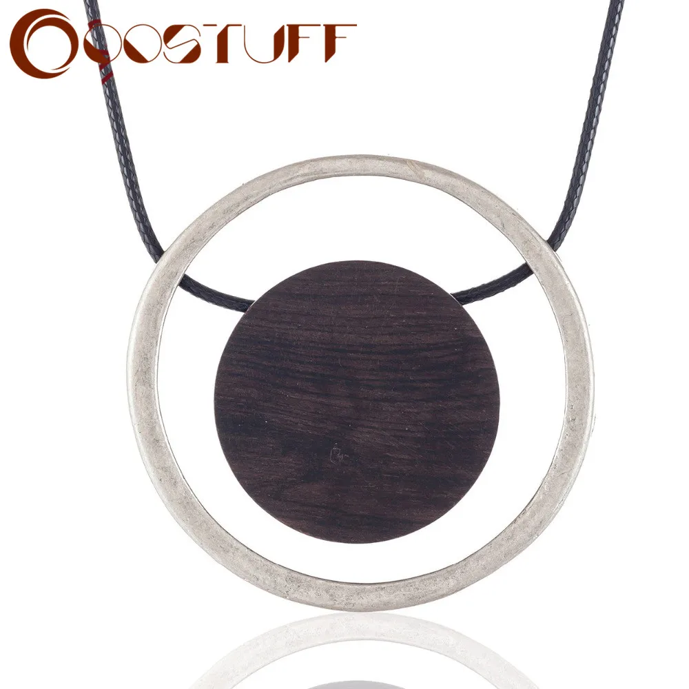 Старинные ювелирные изделия черный длинное ожерелье для женщин с сандаловое