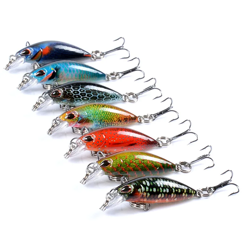 

1PCS Minnow Fishing Lures 4.1cm 2.5g Artificial Bionic Painted Hard Bait Wobblers Swimbait Plastic Fishing Tackle with 12# Hooks