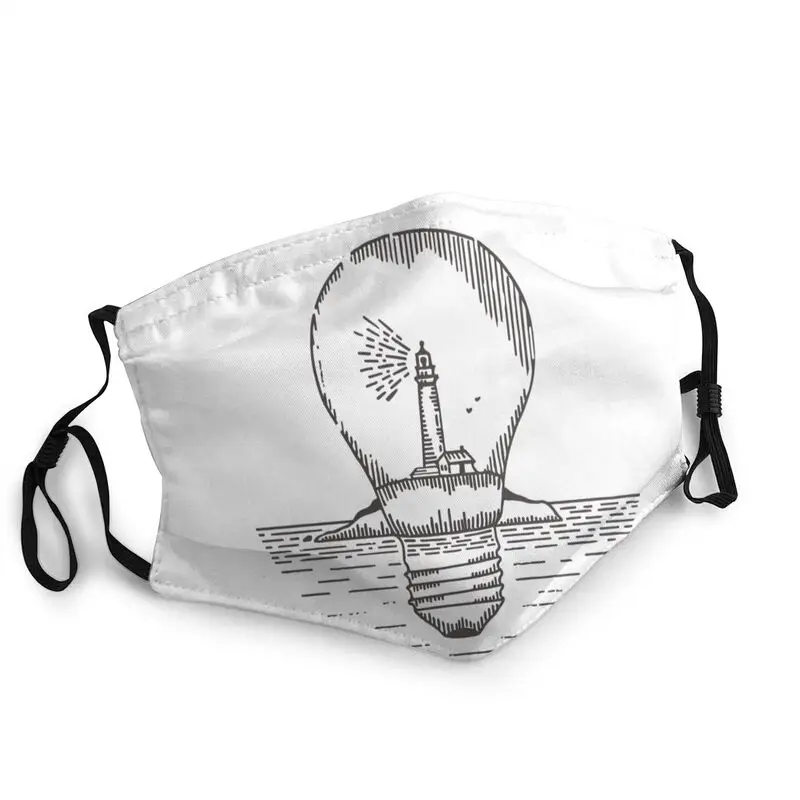 

Light House Light Bulb Mask Adult Anti Haze Idea Mask Protection Cover Respirator Reusable Mouth Muffle