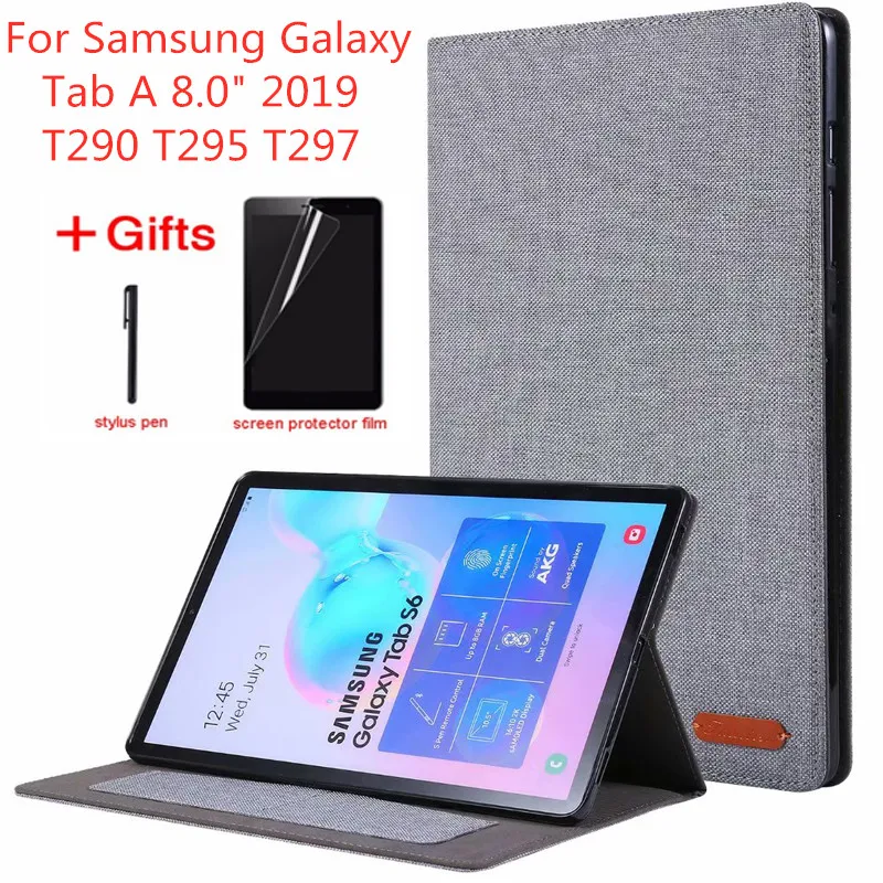 Чехол для Samsung Galaxy Tab A 8 0 T290 T295 T297 2019 чехол планшета с откидной крышкой и подставкой