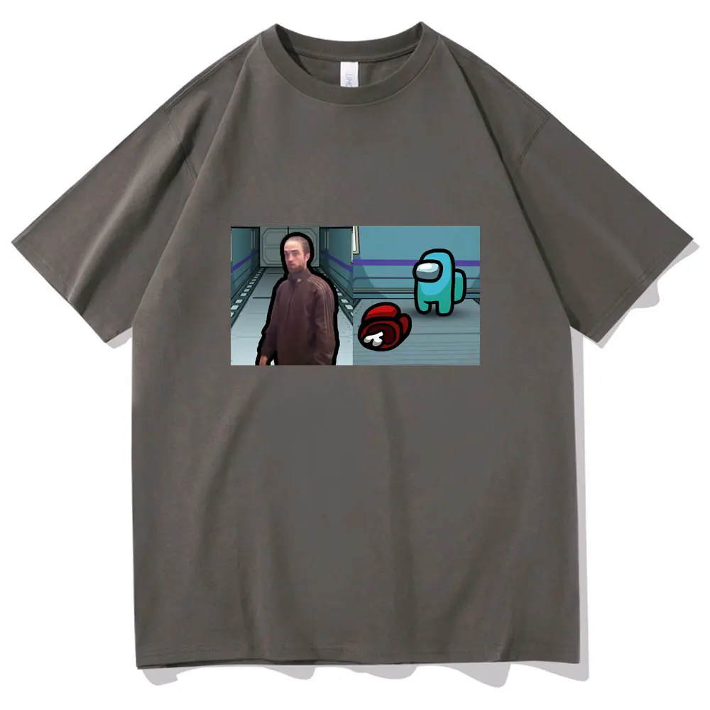

Funny Robert Pattinson Standing Meme Tshirt Men All-match Tee Rob T Shirt Short Sleeved Fashion T-shirt Unisex Game Streetwear