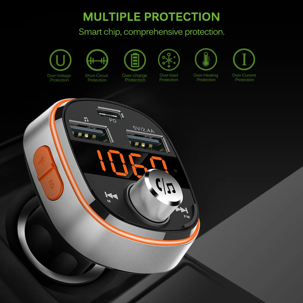 Автомобильный MP3 плеер Bluetooth fm передатчик Hands Free автомобильный аудио mp3 модулятор