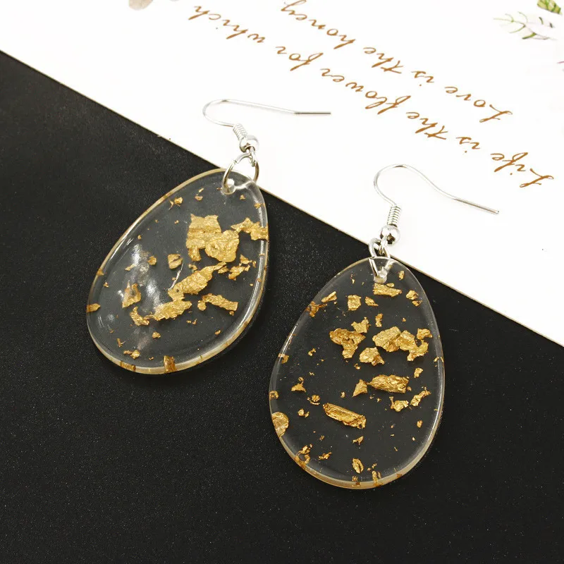 Корейская акриловая ацетатная серьга висячие серьги прозрачные из золотой