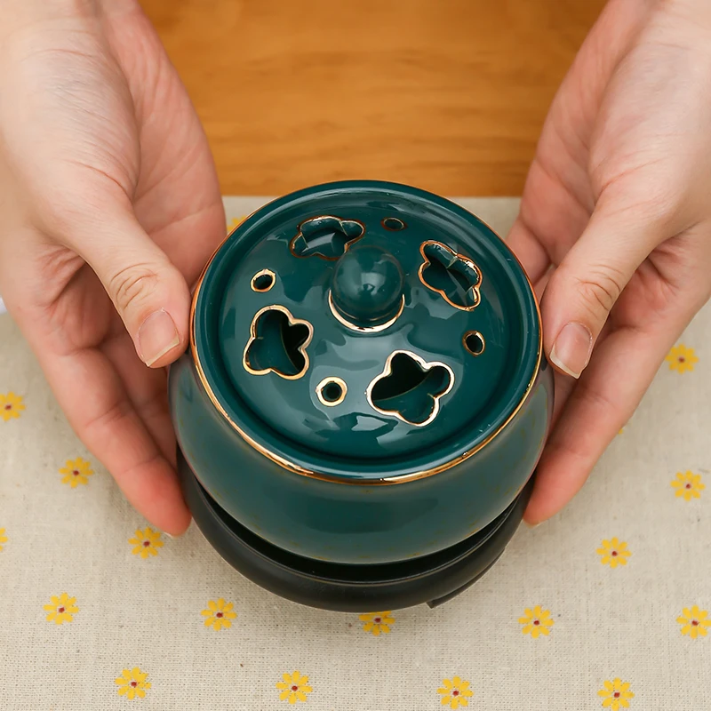 Малахит с зеленым таймером Электронная горелка для эфирного масла блок