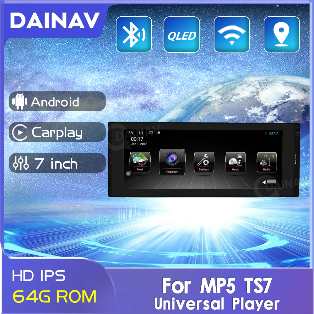 

6,9 дюймовый Android 10,0 Универсальный Автомобильный плеер для MP5 TS7 IPS экран Мультимедиа Радио GPS Навигация стерео головное устройство