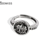 qeenkiss rg6419 fine jewelry%c2%a0wholesale%c2%a0fashion%c2%a0%c2%a0woman%c2%a0girl%c2%a0birthday%c2%a0wedding gift round elephant 925 sterling silver open ring