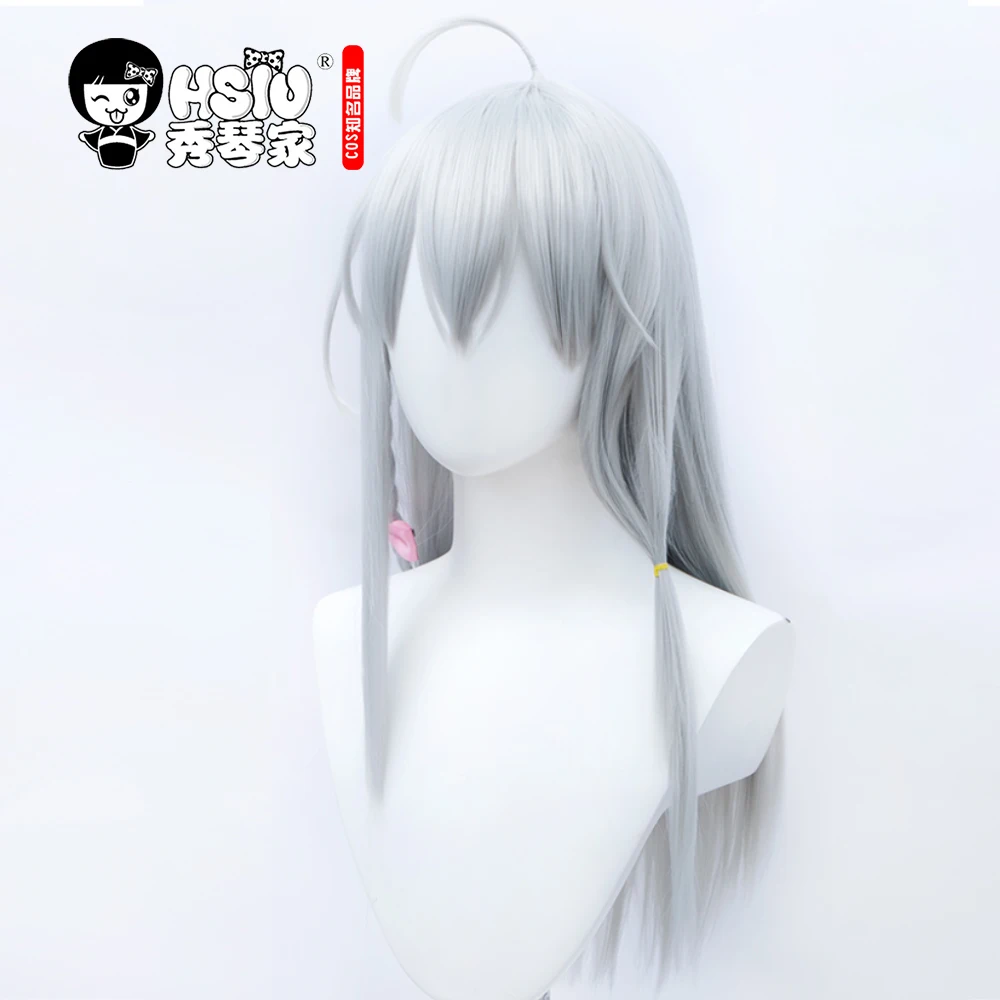 HSIU аниме блуждающая ведьма: Путешествие Elaina Косплей парик длинные серебристые
