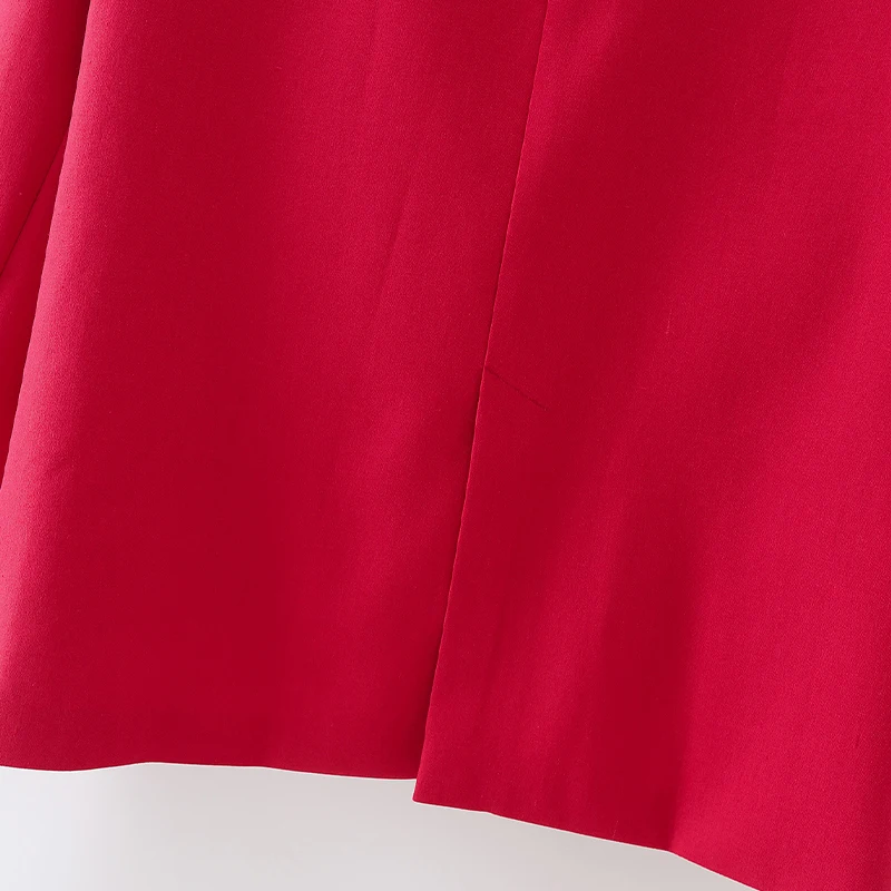 

Spring And Autumn Fashion Women's Office Coat V-Neck Red Loose Female Coats Women's Casual Blazer Ladies Clothing 2021 Za