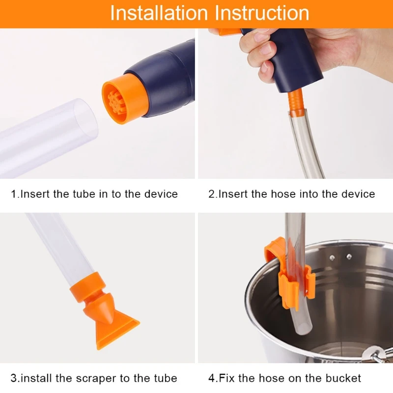 

Aquarium Gravel Cleaner New Quick Water Changer Fish Tank Sand Cleaner Kit Siphon Vacuum Cleaner with Water Hose Y5JC