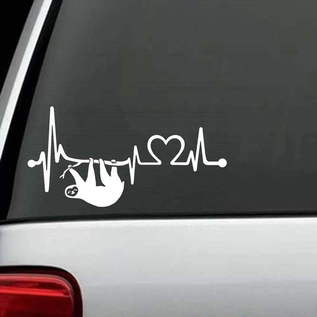 5"*8" Sloth Heartbeat Lifeline Heart Love Funny Vinyl Decal Sticker Car Stickers Window | Автомобили и мотоциклы