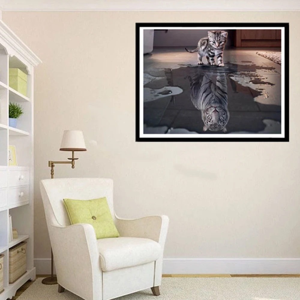 Набор для алмазной живописи сделай сам картина 5D с рисунком кошки стразы из смолы