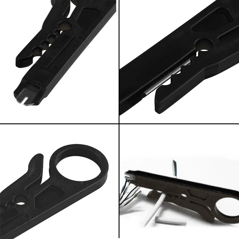 

Portable Stripping Wire Cutter Portable Wire Stripper Knife Crimper Plier Crimping Cut Line Pocket Multitool Electrician Tool