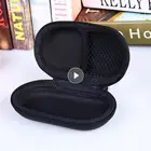 Портативная Черная Овальная сумка EVA для наушников, Жесткая Сумка для карт памяти, USB для аксессуаров, чехлы для наушников, черная коробка