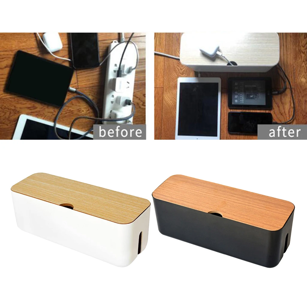 

Cable Storage Box Cases Wire Management Plug Socket Safety Organizer Dustproof
