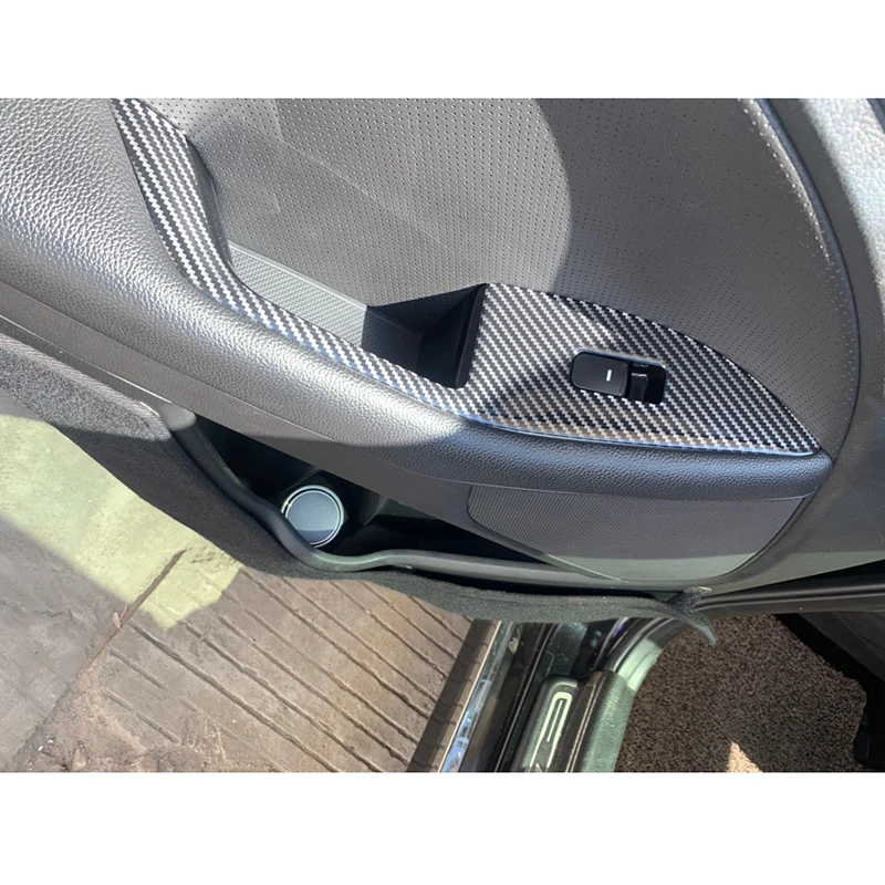 4 шт. внутренний из настоящего углеродного волокна переключатель окна Крышка