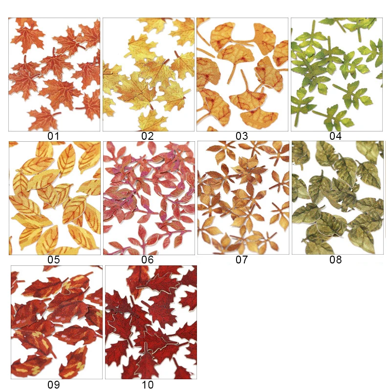 1 коробка кленовые листья Блестки для нейл Арта (искусство украшения ногтей)