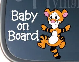 L06 FUNNY tiger baby on board Детская Наклейка для Apple Macbook Pro Air retina виниловая записная книжка
