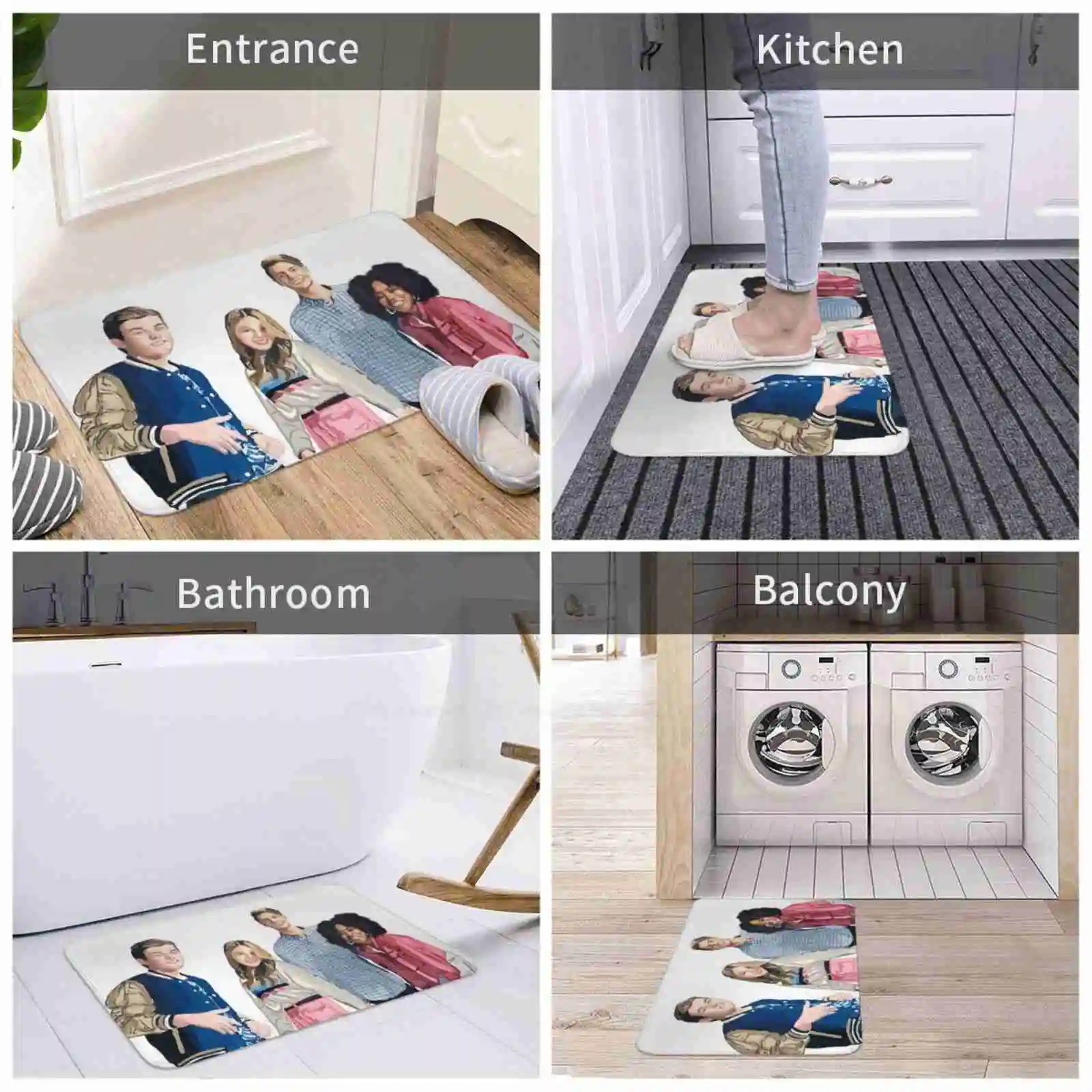 Henry Danger Crew Digital Drawing 3D Soft Non-Slip Mat Rug Carpet Foot Pad Hart Chenry Jace | Дом и сад