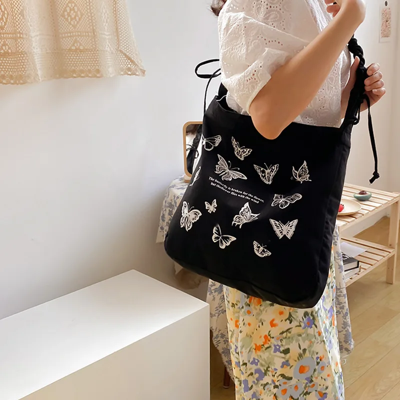 Butterfly Fashion Shopping Bag Exquisite Literature and Art Women's Shoulder Storage Bag Casual Crossbody Handbags for Women