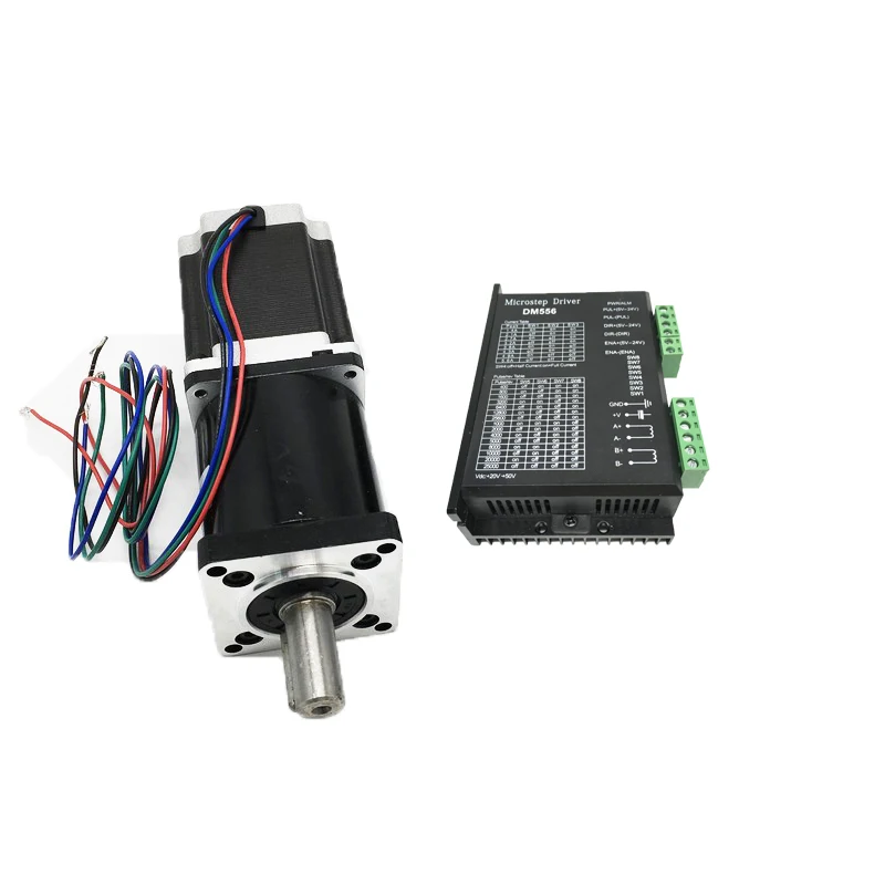 Соотношение 5:1 10:1 планетарный редуктор скорости с NEMA23 шаговый двигатель 2.2NM 320Oz-in