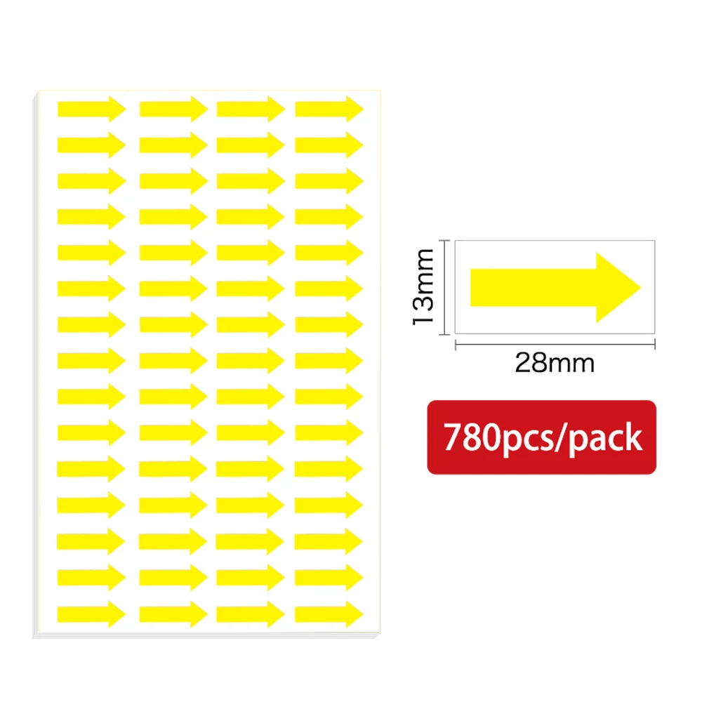 

780pcs Adhesive Arrow Labels Customize Case Stickers