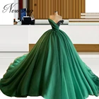 Зеленое арабское вечернее платье Дубая 2021pконкурс, вечерние платья Ближнего Востока, бальное платье, бусины, пышные платья для выпускного вечера