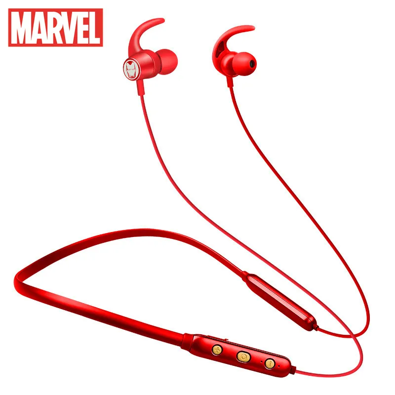 

The real Marvel MHS612 Bluetooth-compatible 5.0 sports headset flippers are designed to be attached to the neck