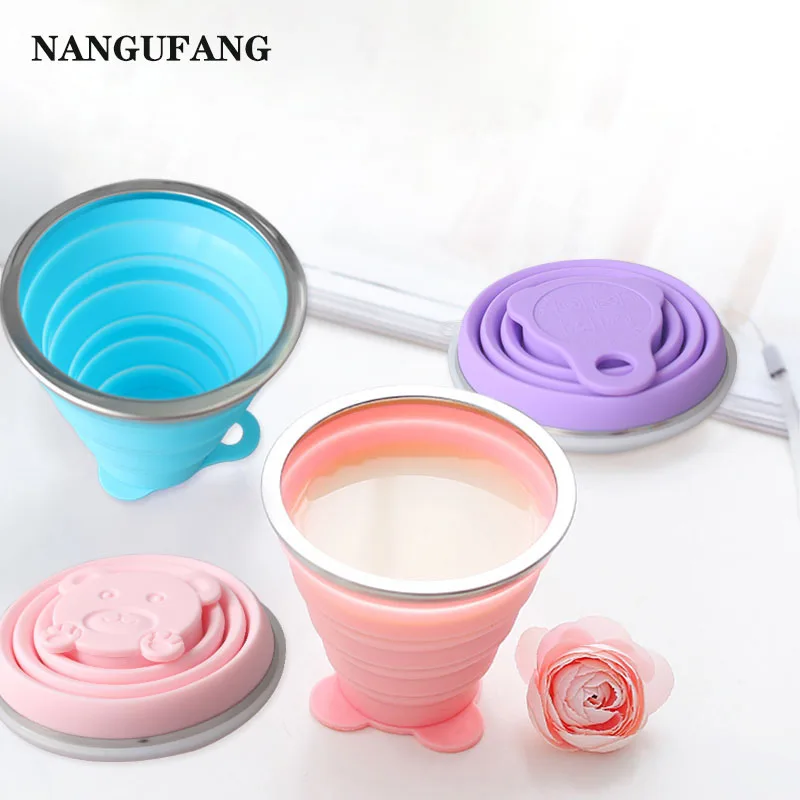 Складная силиконовая чашка 320 мл портативная для мытья телескопическая дорожная