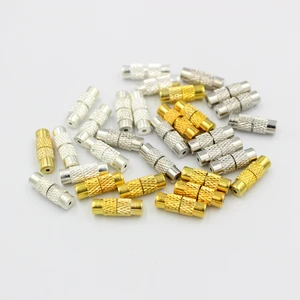 20 шт. 4x12 мм соединители для ожерелий латунная застежка-винт с колонкой застежка-Цилиндр Винт для браслетов ожерелий ювелирных изделий комплектующие для изготовления