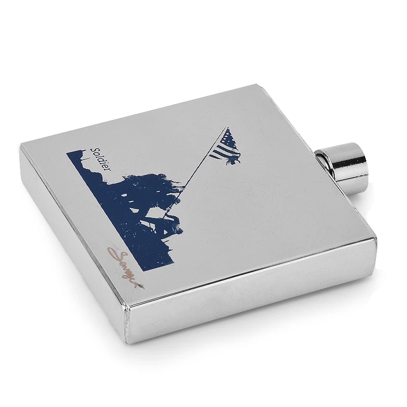 Фляга мини-солдат из нержавеющей стали 304 портативная фляжка с зеркасветильник 2