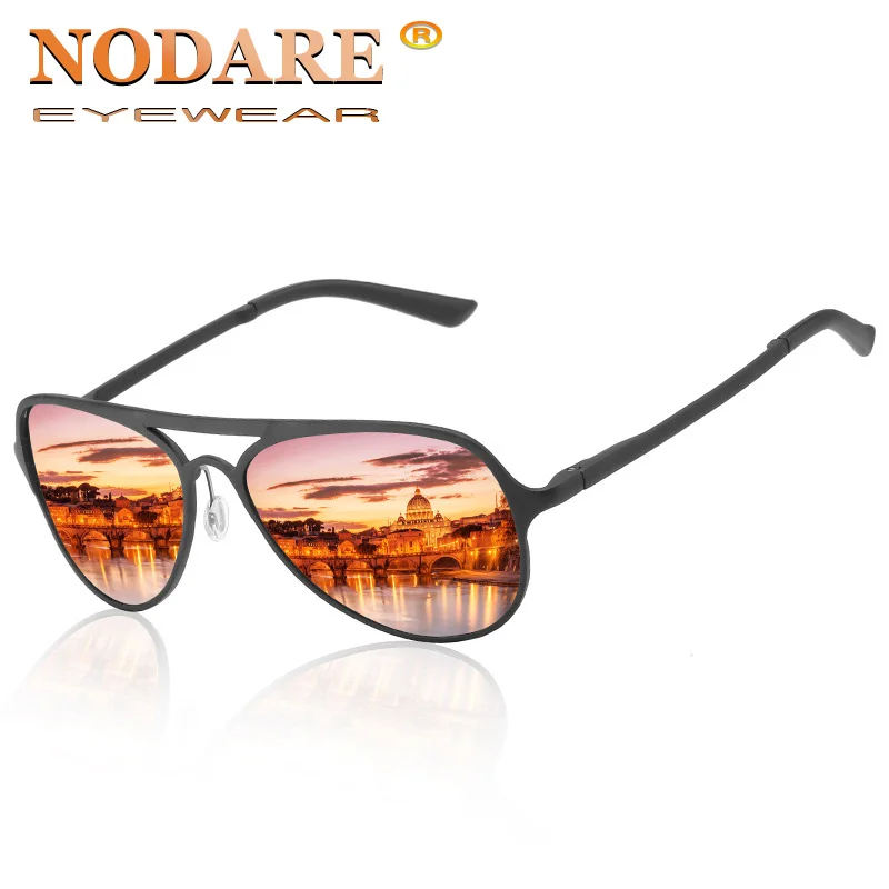 NODARE 2020 брендовые поляризованные солнцезащитные очки с алюминиевой оправой из