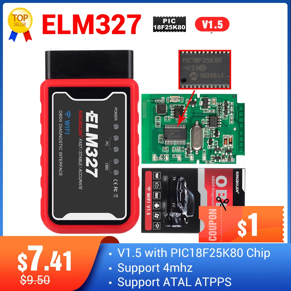 

ELM327 мини блютуз V1.5 PIC1825K80 супер мини elm 327Wi-Fi USB Разъем OBD2 V2.1 для Android крутящий момент сканер кодов