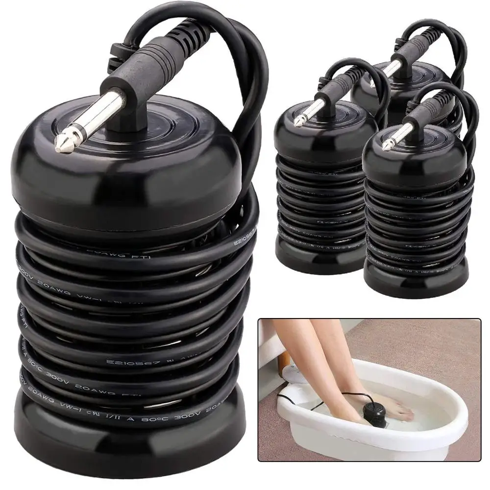 

Mini Ionic Detox Foot Bath Arrays Round Stainless Steel Array Aqua Spa Foot Massage Relax Pain Relief Tool Ionic Cleanse Ion Spa