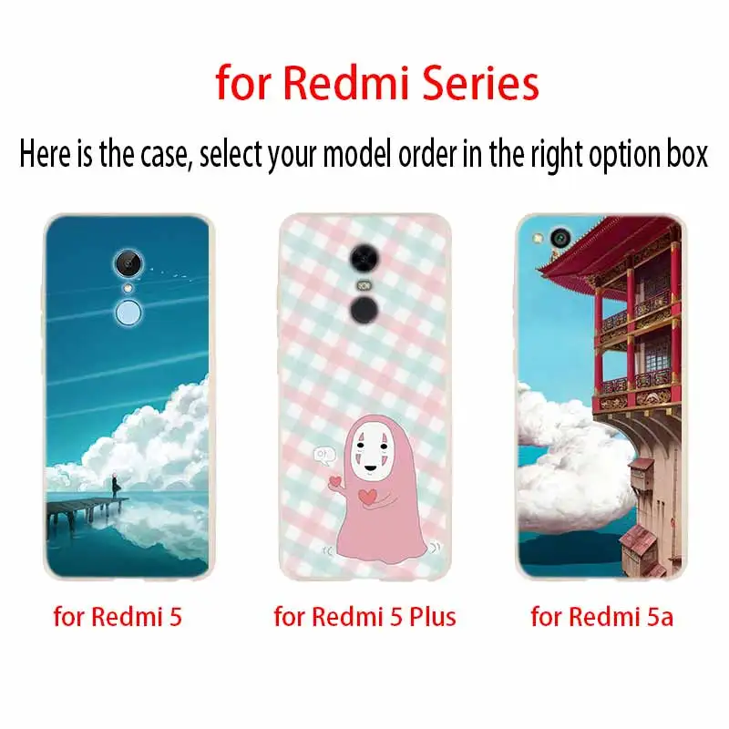 spirited away profile Fashion Soft TPU Case For Xiaomi Redmi Note 11 10 9 8 7 Pro Max 10S 9S 9T 8T 4G 5G Cover | Мобильные телефоны