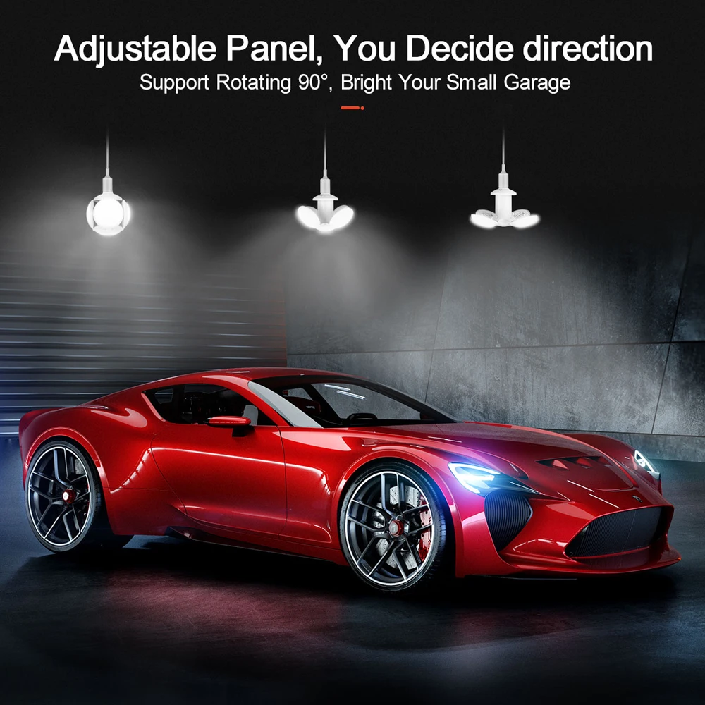 Светодиодный светильник для гаража s деформируемый 40 Вт подвальный E26/E27